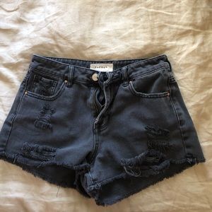 Pacsun black high rise festival shorts